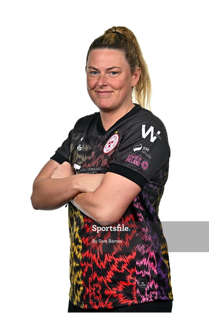 21 February 2024; Amanda McQuillan poses for a portrait during a Shelbourne FC squad portraits at Tolka Park in Dublin. Photo by Sam Barnes/Sportsfile