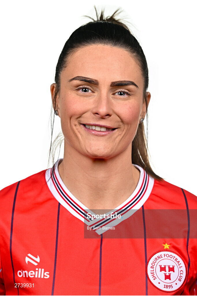 21 February 2024; Jemma Quinn poses for a portrait during a Shelbourne FC squad portraits at Tolka Park in Dublin. Photo by Sam Barnes/Sportsfile