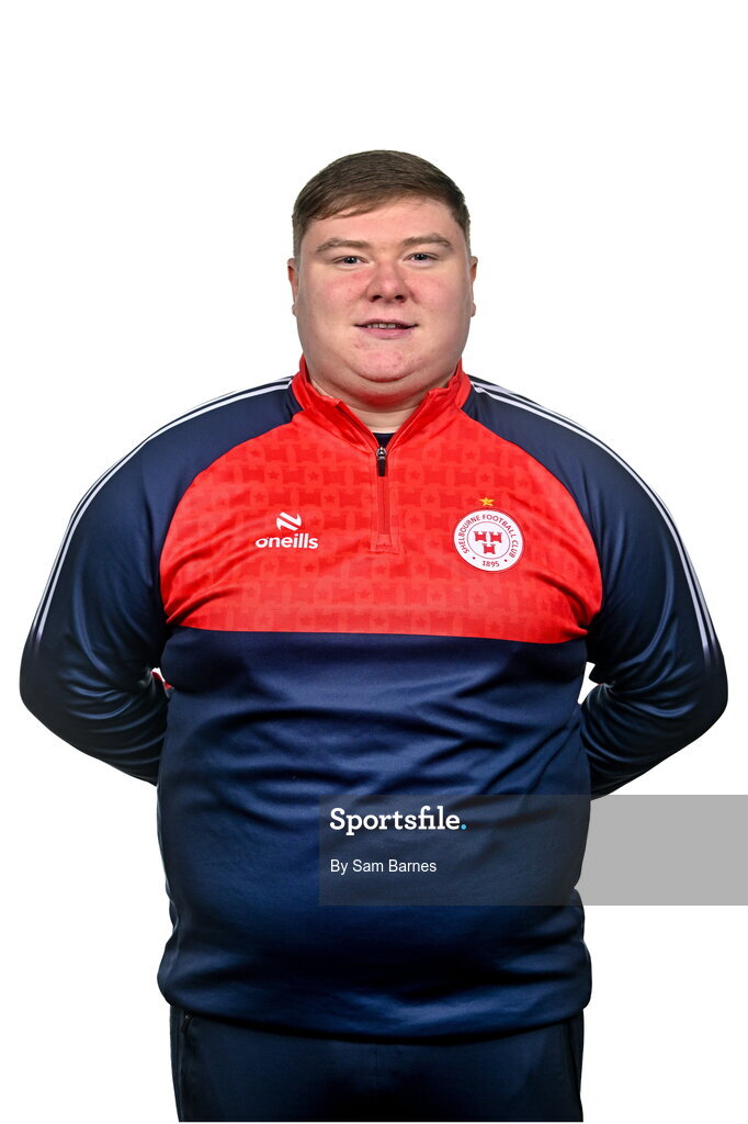 21 February 2024; Shelbourne videographer Ben Cleary poses for a portrait during a Shelbourne FC squad portraits at Tolka Park in Dublin. Photo by Sam Barnes/Sportsfile