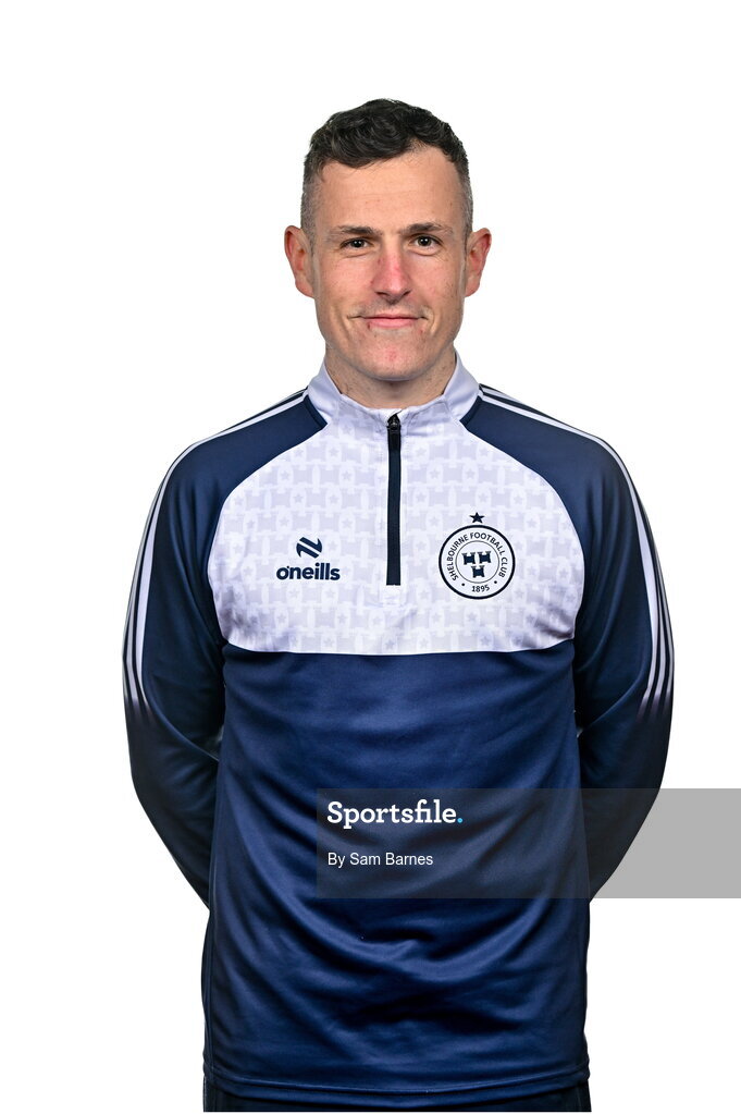21 February 2024; Shelbourne Assistant Manager Rory Kirk poses for a portrait during a Shelbourne FC squad portraits at Tolka Park in Dublin. Photo by Sam Barnes/Sportsfile