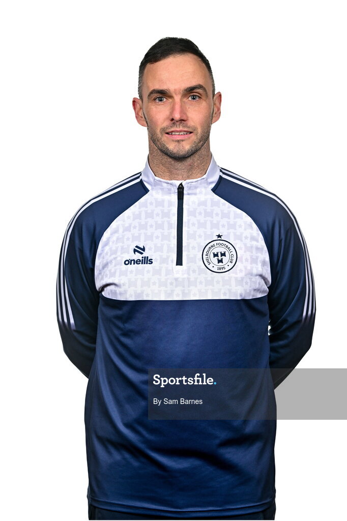 21 February 2024; Shelbourne fitness coach David O'Connor poses for a portrait during a Shelbourne FC squad portraits at Tolka Park in Dublin. Photo by Sam Barnes/Sportsfile