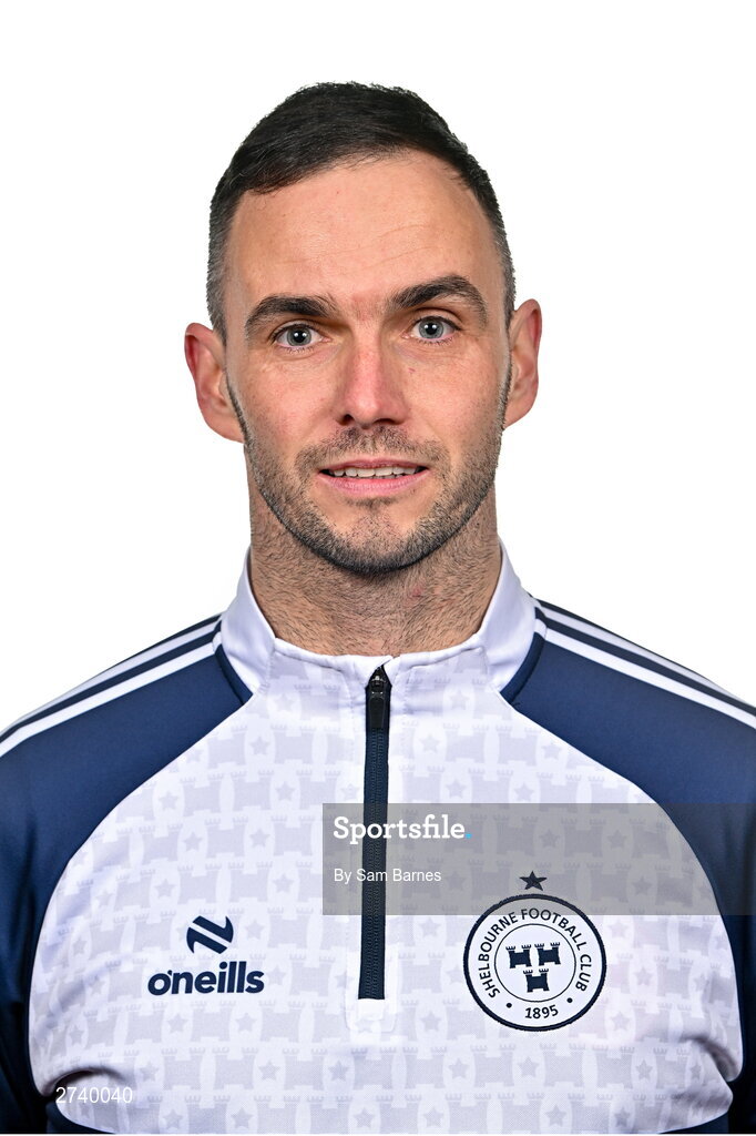 21 February 2024; Shelbourne fitness coach David O'Connor poses for a portrait during a Shelbourne FC squad portraits at Tolka Park in Dublin. Photo by Sam Barnes/Sportsfile