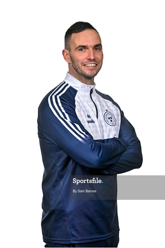 21 February 2024; Shelbourne fitness coach David O'Connor poses for a portrait during a Shelbourne FC squad portraits at Tolka Park in Dublin. Photo by Sam Barnes/Sportsfile