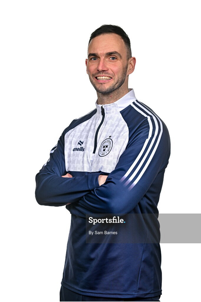 21 February 2024; Shelbourne fitness coach David O'Connor poses for a portrait during a Shelbourne FC squad portraits at Tolka Park in Dublin. Photo by Sam Barnes/Sportsfile