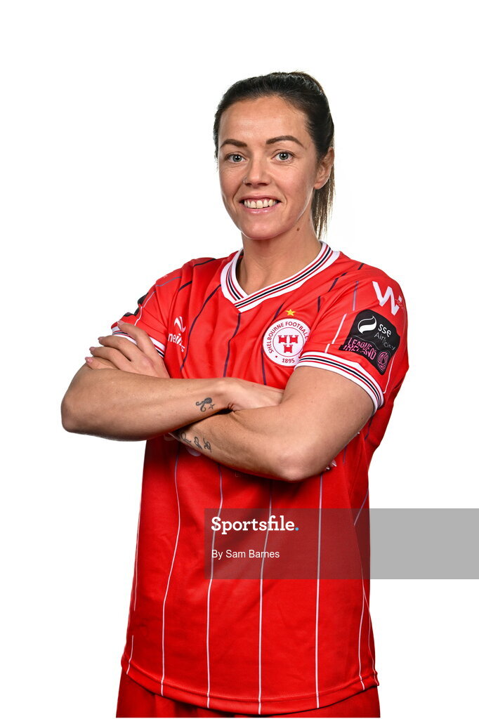 21 February 2024; Noelle Murray poses for a portrait during a Shelbourne FC squad portraits at Tolka Park in Dublin. Photo by Sam Barnes/Sportsfile