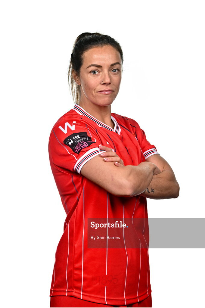 21 February 2024; Noelle Murray poses for a portrait during a Shelbourne FC squad portraits at Tolka Park in Dublin. Photo by Sam Barnes/Sportsfile