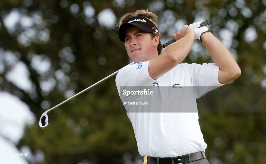 21 July 2004; Graeme McDowell watches his tee shot from the 17th tee box during the first round. Nissan Irish Open Golf Championship, County Louth Golf Club, Baltray, Co. Louth. Picture credit; Matt Browne / SPORTSFILE