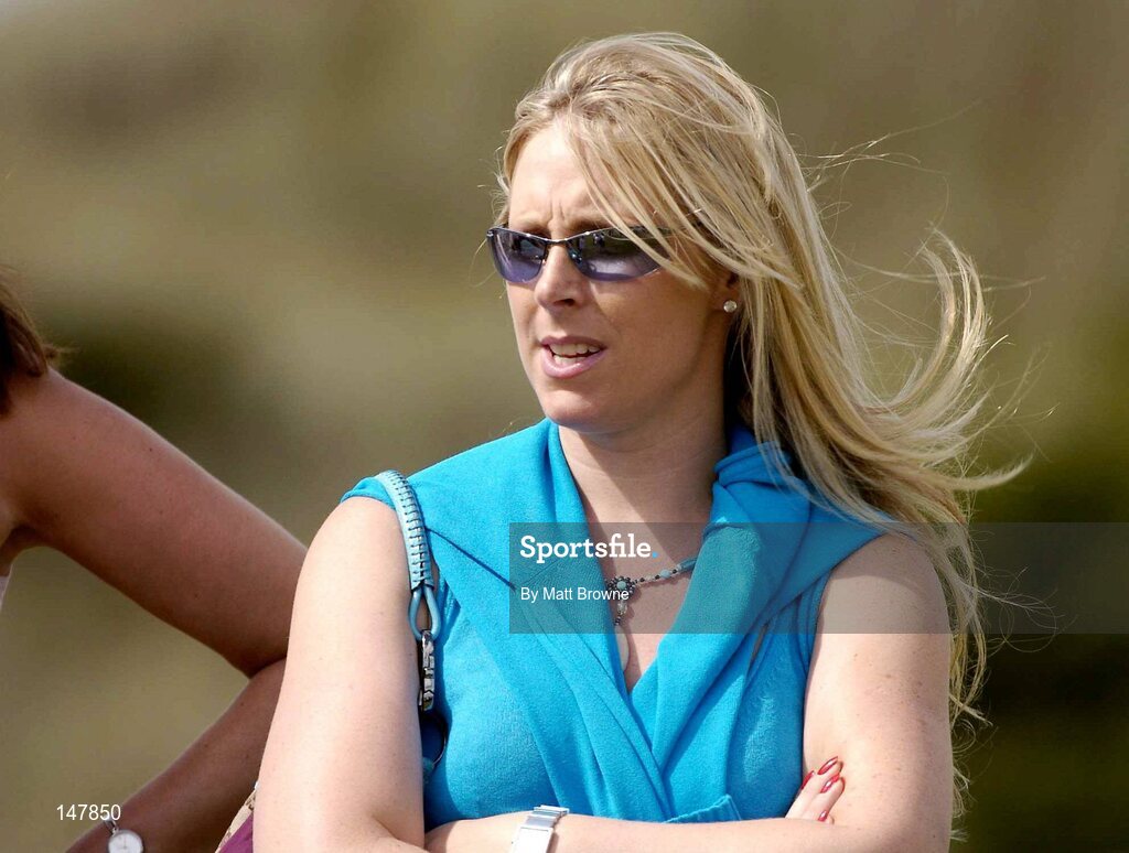 21 July 2004; Caroline Harrington watches her husband Padraig during the first round. Nissan Irish Open Golf Championship, County Louth Golf Club, Baltray, Co. Louth. Picture credit; Matt Browne / SPORTSFILE