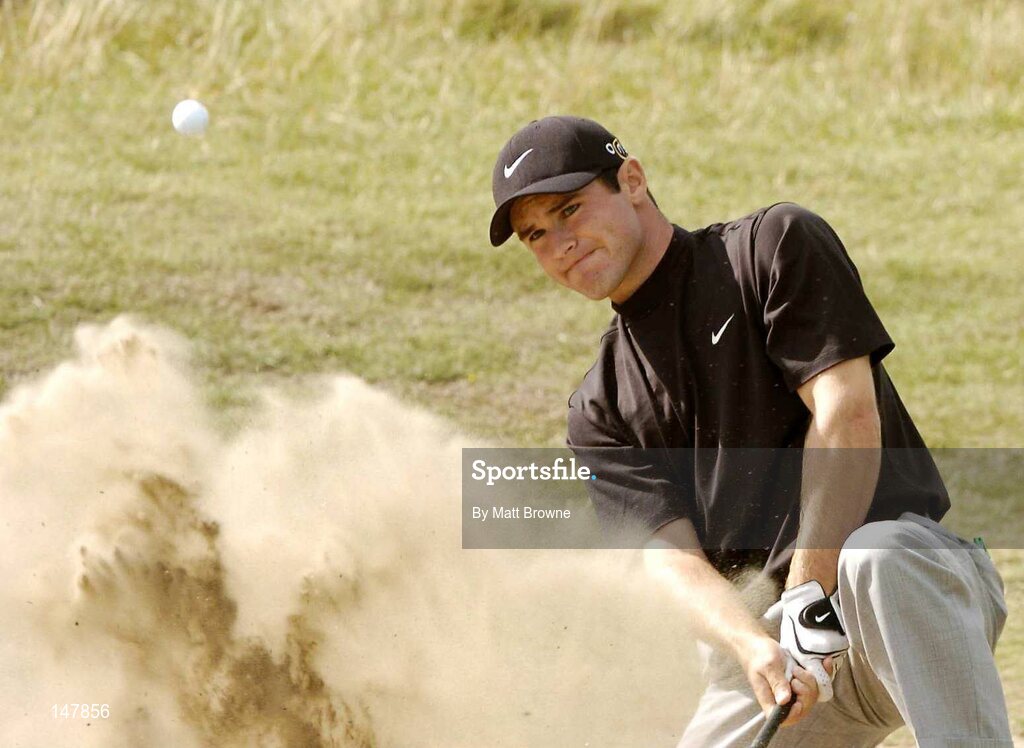 21 July 2004; Trevor Immelman plays from the bunker onto the 5th green during the first round. Nissan Irish Open Golf Championship, County Louth Golf Club, Baltray, Co. Louth. Picture credit; Matt Browne / SPORTSFILE