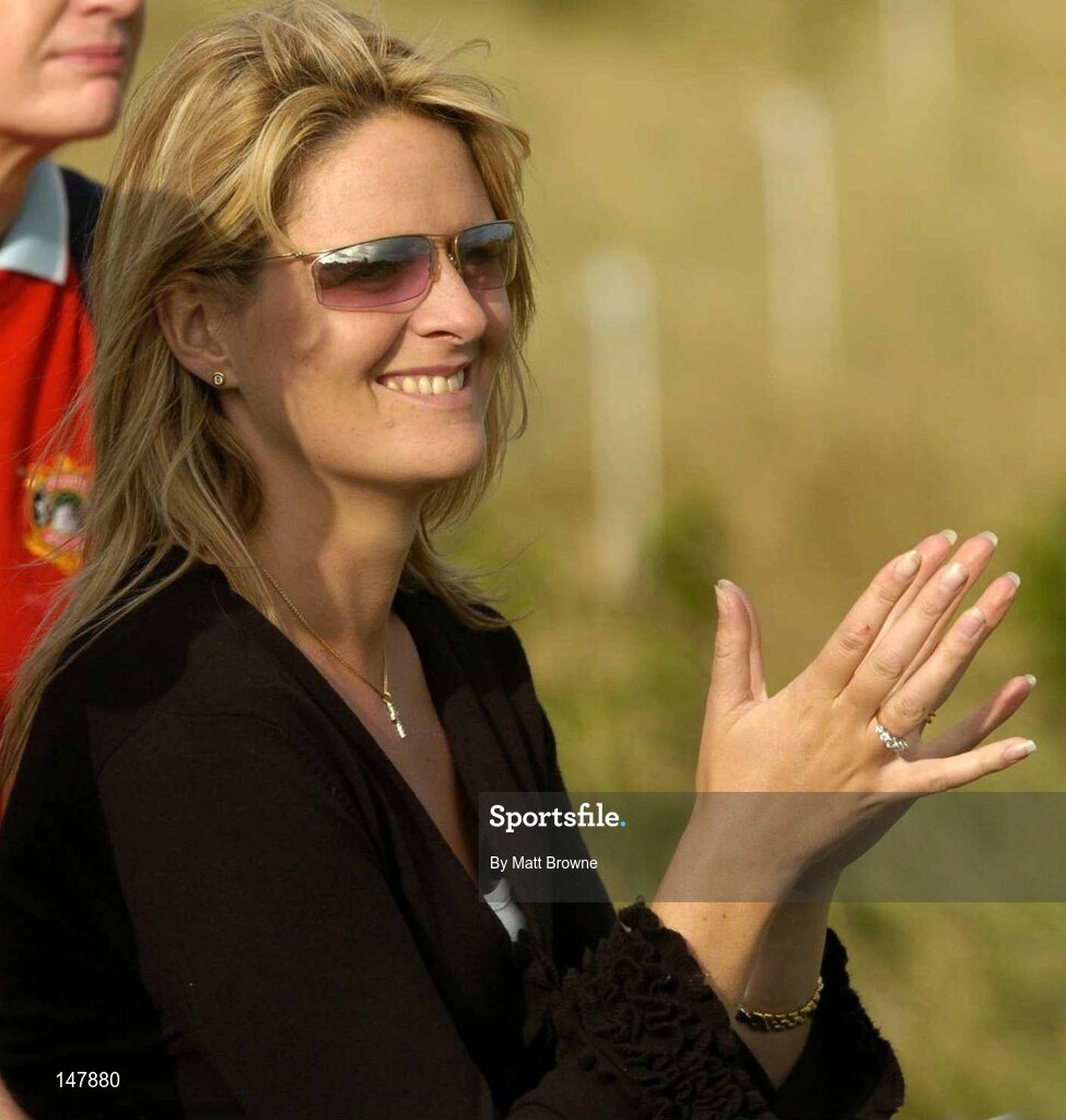 22 July 2004; Mary McGuirk, from Dublin, watches the golf during the first round. Nissan Irish Open Golf Championship, County Louth Golf Club, Baltray, Co. Louth. Picture credit; Matt Browne / SPORTSFILE