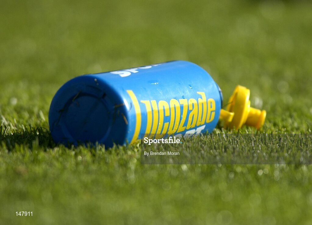 17 July 2004; Lucozade Sports drink bottle. Guinness Senior Hurling Championship Qualifier, Round 3, Clare v Offaly, Gaelic Grounds, Limerick. Picture credit; Brendan Moran / SPORTSFILE
