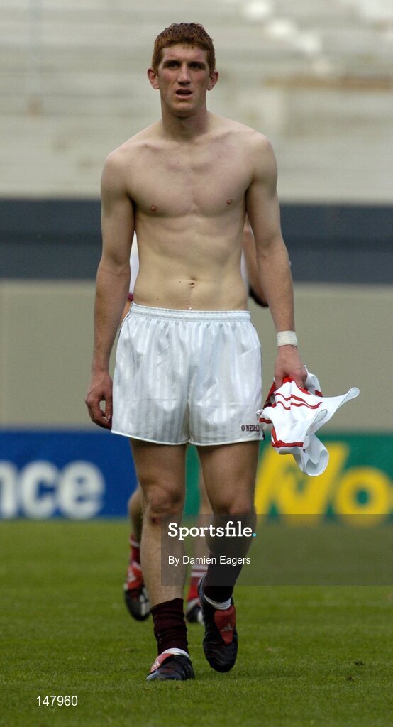 17 July 2004; Kieran Fitzgerald, Galway, pictured after defeat to Tyrone. Bank of Ireland Senior Football Championship Qualifier, Round 3, Tyrone v Galway, Croke Park, Dublin. Picture credit; Damien Eagers / SPORTSFILE