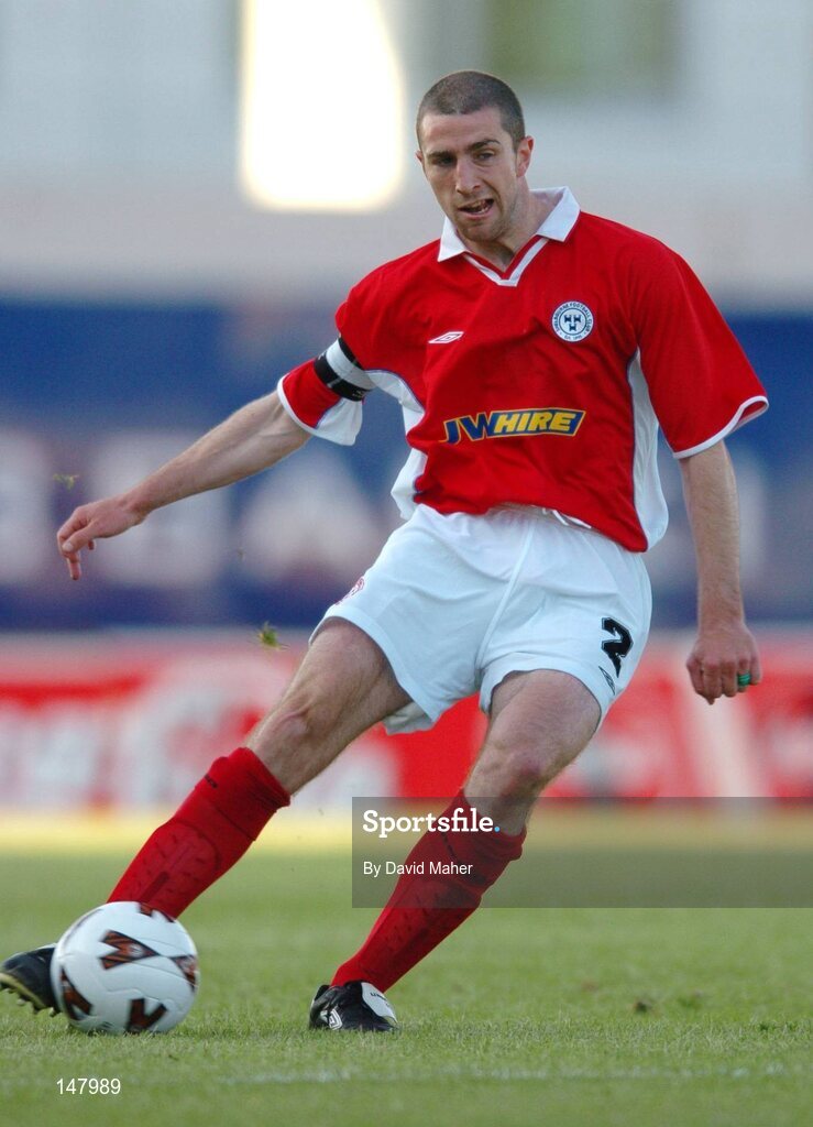 14 July 2004; Owen Heary, Shelbourne. Champions League, Qualifying Round, KR Reykjavik v Shelbourne, KR stadium, Reykjavik, Iceland. Picture credit; David Maher / SPORTSFILE
