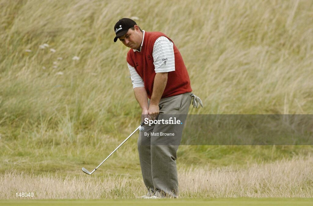 23 July 2004; Gary Murphy pitches onto the 13th green during the second round. Nissan Irish Open Golf Championship, County Louth Golf Club, Baltray, Co. Louth. Picture credit; Matt Browne / SPORTSFILE