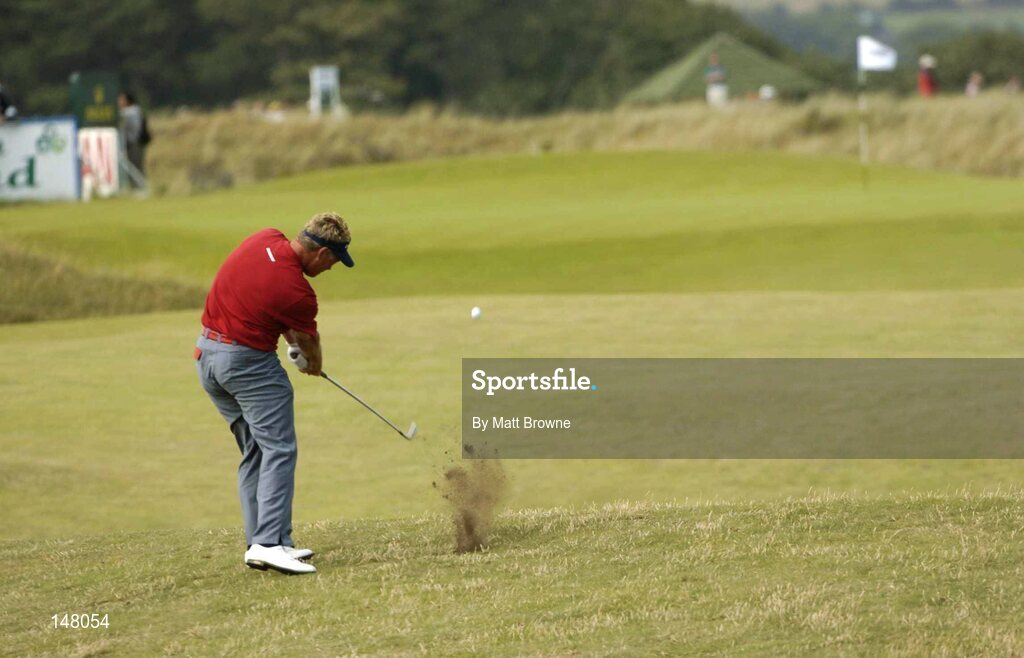 23 July 2004; Darren Clarke plays his second shot from the 6th fairway during the second round. Nissan Irish Open Golf Championship, County Louth Golf Club, Baltray, Co. Louth. Picture credit; Matt Browne / SPORTSFILE