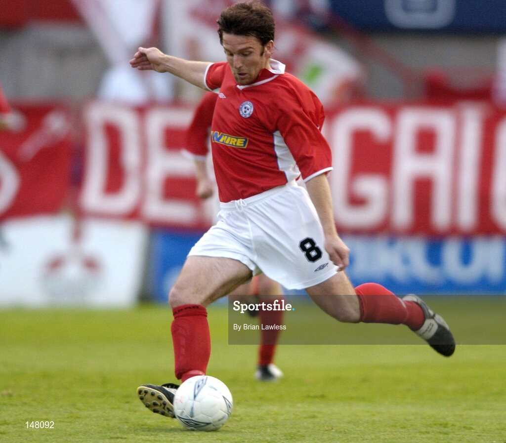 21 July 2004; Stuart Byrne, Shelbourne. UEFA Champions League 1st Qualifying Round, Second Leg, Shelbourne v KR Reykjavik, Tolka Park, Dublin. Picture credit; Brian Lawless / SPORTSFILE