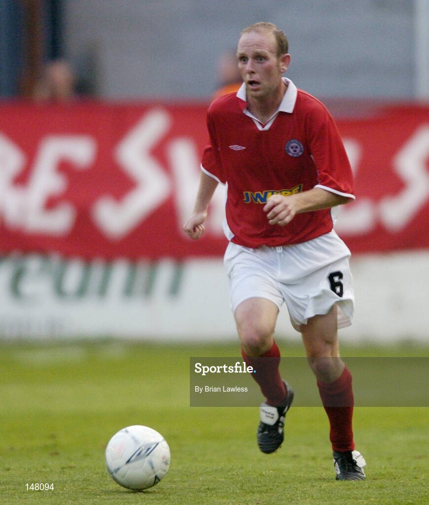 21 July 2004; Thomas Morgan, Shelbourne. UEFA Champions League 1st Qualifying Round, Second Leg, Shelbourne v KR Reykjavik, Tolka Park, Dublin. Picture credit; Brian Lawless / SPORTSFILE