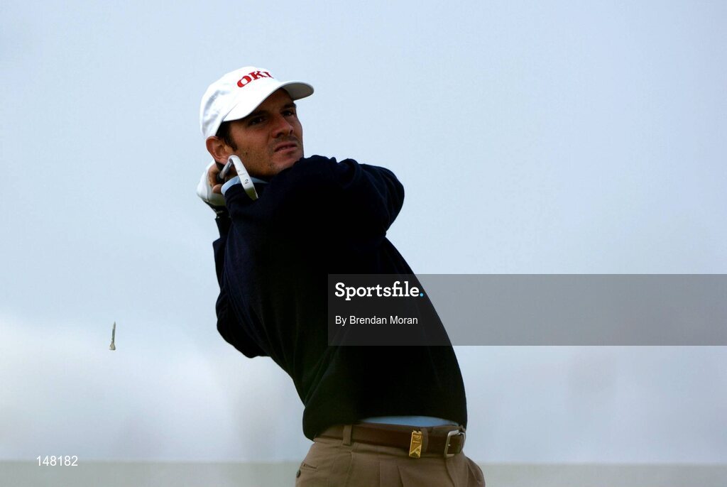 21 July 2004; Carlos Rodiles watches his tee shot on the 8th tee box. Nissan Irish Open Pro Am, County Louth Golf Club, Baltray, Co. Louth. Picture credit; Brendan Moran / SPORTSFILE