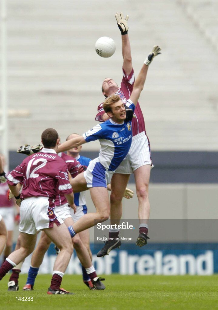 24 July 2004; Rory O'Connell, Westmeath, in action against Noel Garvan, Laois. Bank of Ireland Leinster Senior Football Championship Final Replay, Westmeath v Laois, Croke Park, Dublin. Picture credit; Brendan Moran / SPORTSFILE