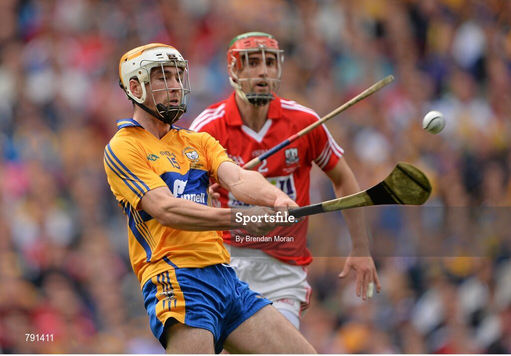 8 September 2013; Conor McGrath, Clare, in action against Stephen McDonnell, Cork. GAA Hurling All-Ireland Senior Championship Final, Cork v Clare, Croke Park, Dublin. Picture credit: Brendan Moran / SPORTSFILE