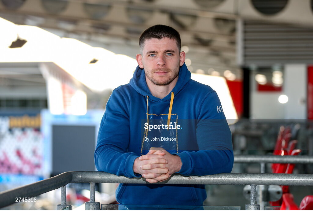 26 February 2024; Nick Timoney during a Ulster rugby media conference at Kingspan Stadium in Belfast. Photo by John Dickson/Sportsfile