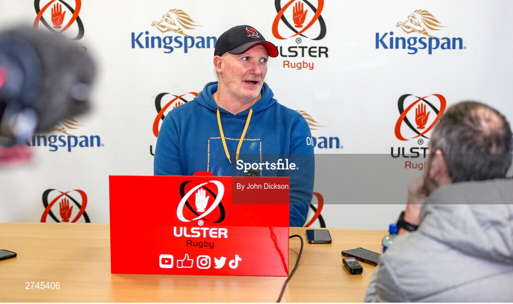 26 February 2024; Assistant coach Dan Soper during a Ulster rugby media conference at Kingspan Stadium in Belfast. Photo by John Dickson/Sportsfile