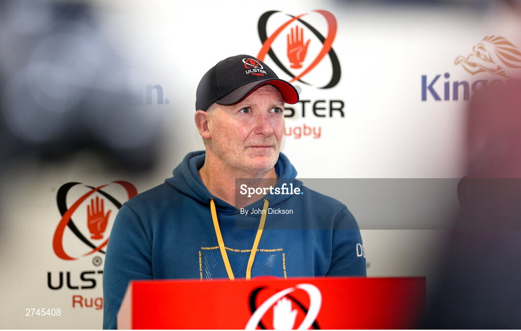 26 February 2024; Assistant coach Dan Soper during a Ulster rugby media conference at Kingspan Stadium in Belfast. Photo by John Dickson/Sportsfile
