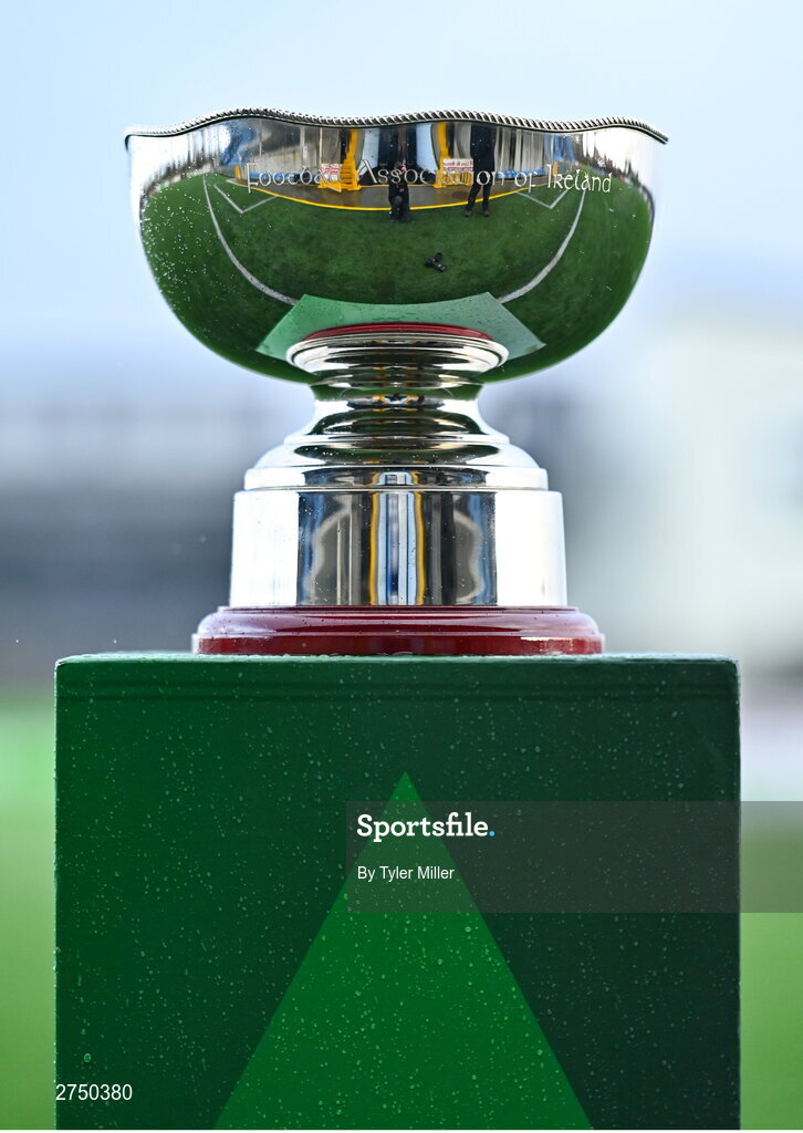 2 March 2024; A general view of the President's Cup before the 2024 Women's President's Cup match between Athlone Town and Peamount United at Athlone Town Stadium in Athlone, Westmeath. Photo by Tyler Miller/Sportsfile
