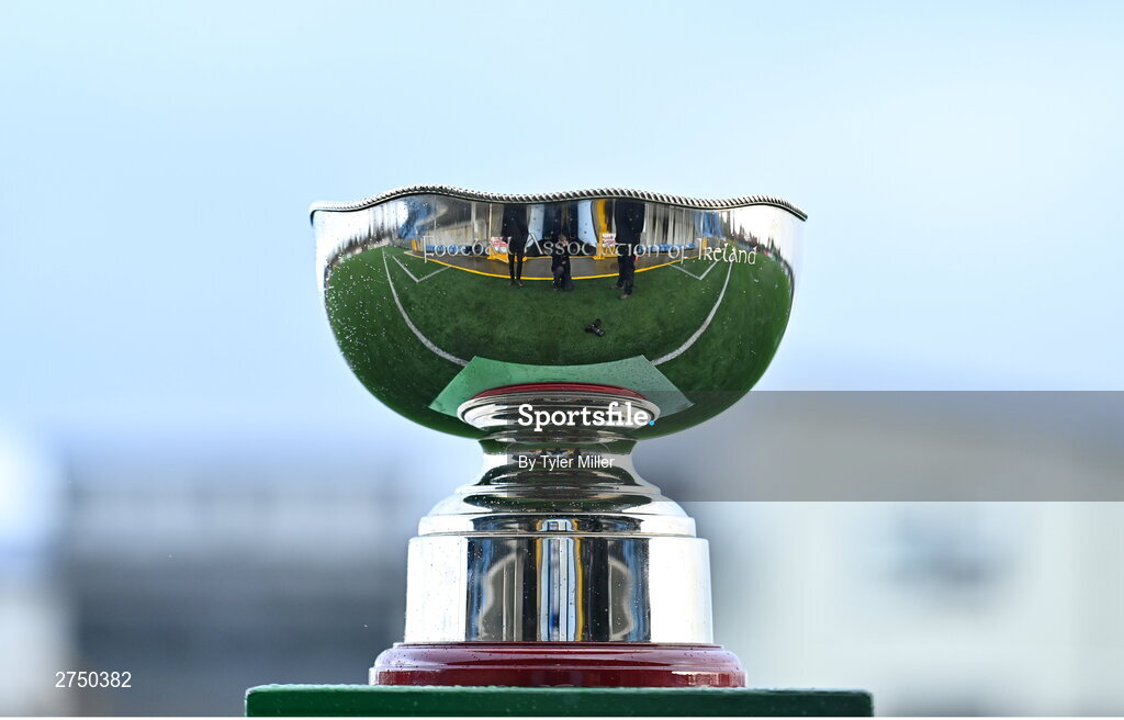 2 March 2024; A general view of the President's Cup before the 2024 Women's President's Cup match between Athlone Town and Peamount United at Athlone Town Stadium in Athlone, Westmeath. Photo by Tyler Miller/Sportsfile