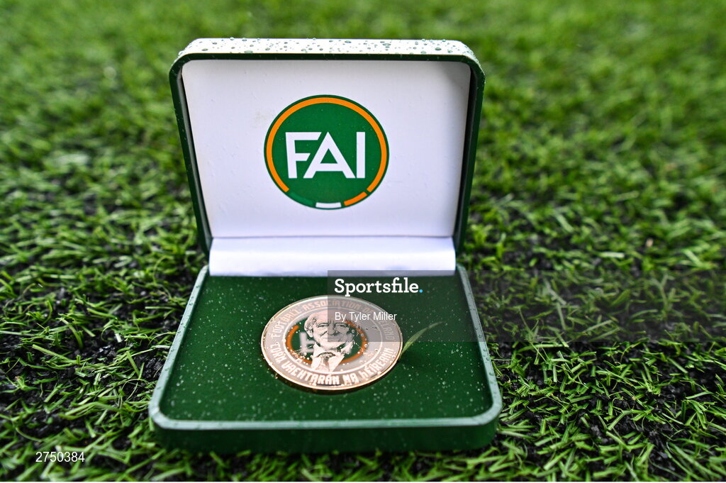 2 March 2024; A general view of the winners medal before the 2024 Women's President's Cup match between Athlone Town and Peamount United at Athlone Town Stadium in Athlone, Westmeath. Photo by Tyler Miller/Sportsfile