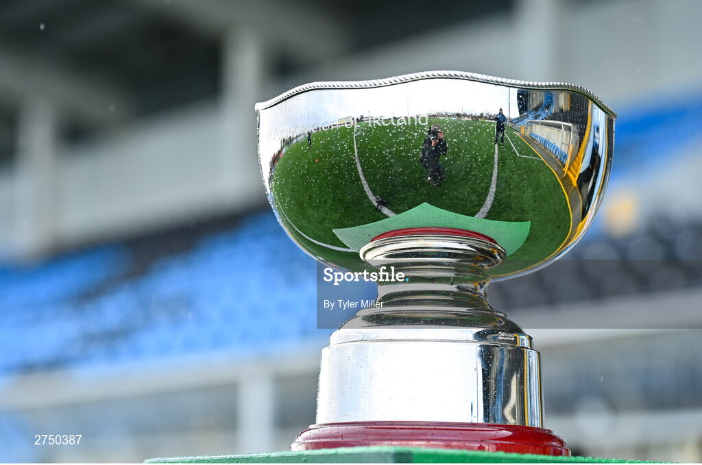 2 March 2024; A general view of the President's Cup before the 2024 Women's President's Cup match between Athlone Town and Peamount United at Athlone Town Stadium in Athlone, Westmeath. Photo by Tyler Miller/Sportsfile