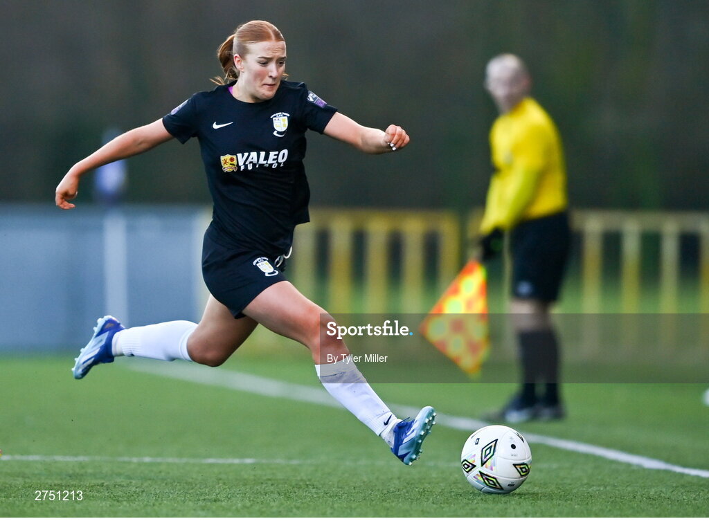 2 March 2024; Shauna Brennan of Athlone Town during the 2024 Women's President's Cup match between Athlone Town and Peamount United at Athlone Town Stadium in Athlone, Westmeath. Photo by Tyler Miller/Sportsfile