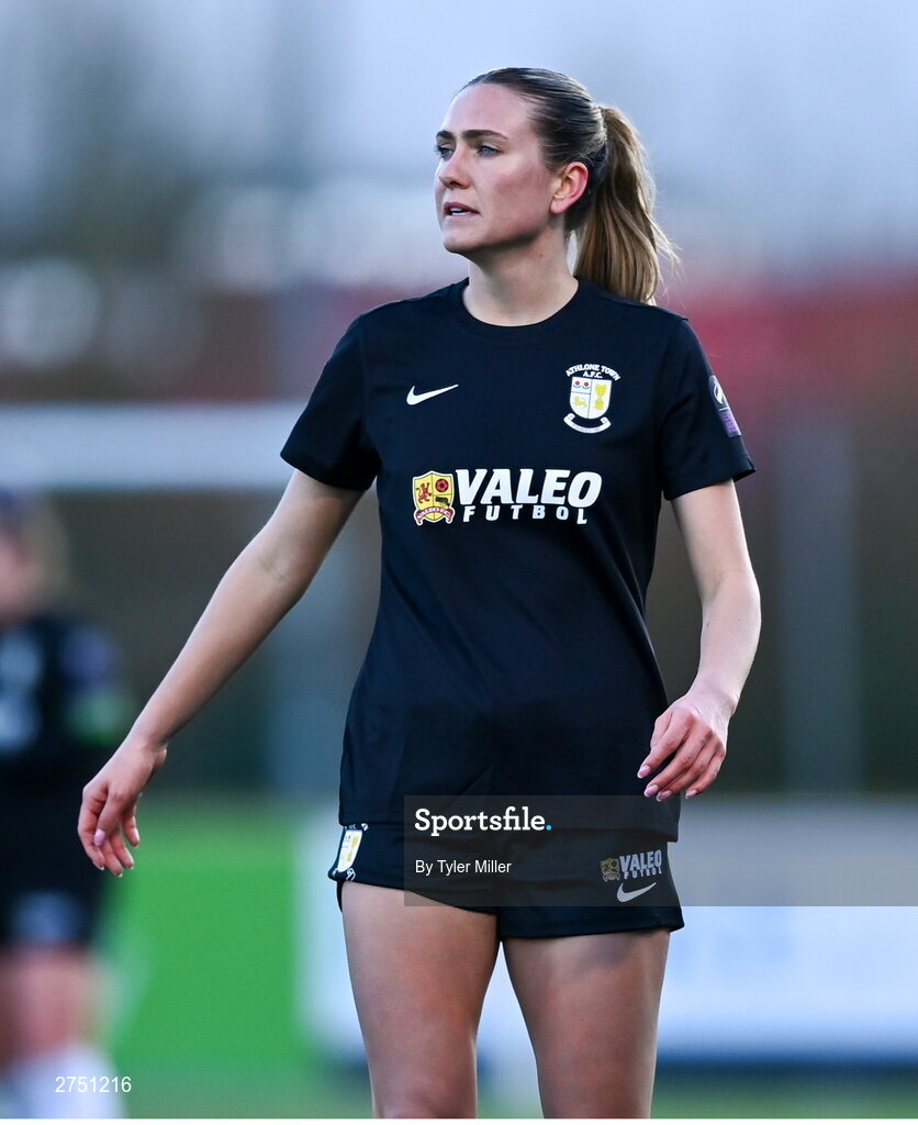 2 March 2024; Madison Gibson of Athlone Town during the 2024 Women's President's Cup match between Athlone Town and Peamount United at Athlone Town Stadium in Athlone, Westmeath. Photo by Tyler Miller/Sportsfile