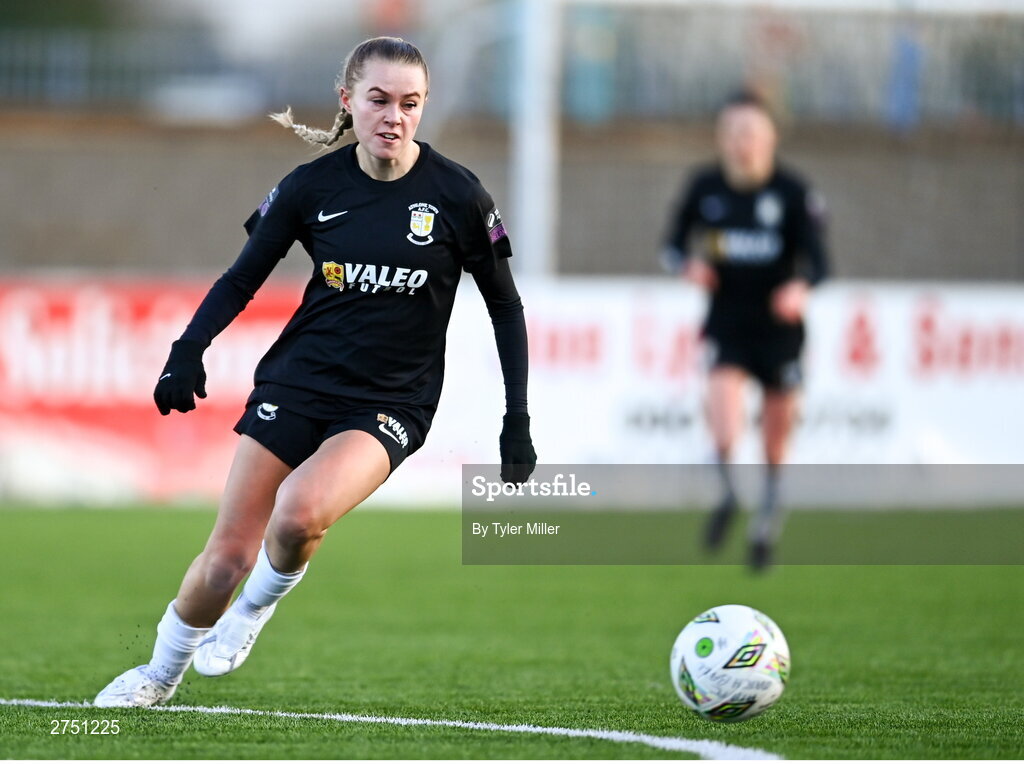 2 March 2024; Casey Howe of Athlone Town during the 2024 Women's President's Cup match between Athlone Town and Peamount United at Athlone Town Stadium in Athlone, Westmeath. Photo by Tyler Miller/Sportsfile