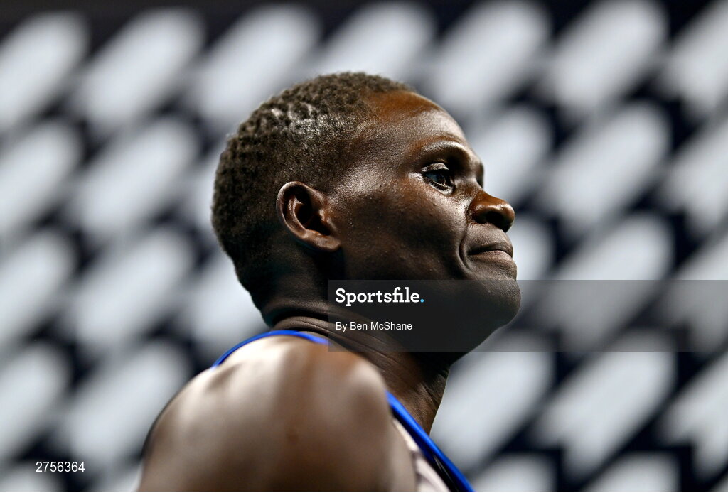 8 March 2024; Emily Tinah Nakalema of Uganda before their Women's 66kg Round of 32 bout against Ivanusa Moreira of Cabo Verde during day six at the Paris 2024 Olympic Boxing Qualification Tournament at E-Work Arena in Busto Arsizio, Italy. Photo by Ben McShane/Sportsfile