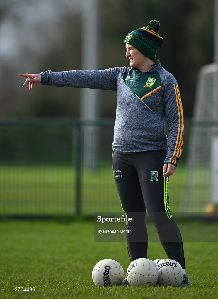17 March 2024; Kerry selector Anna Maria O'Donoghue before the Lidl LGFA National League Division 1 Round 6 match between Meath and Kerry at Donaghmore Ashbourne GAA Club in Ashbourne, Meath. Photo by Brendan Moran/Sportsfile