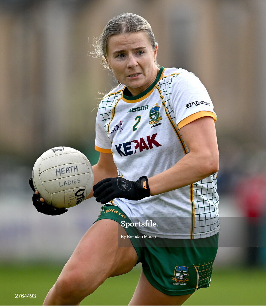 17 March 2024; Katie Newe of Meath during the Lidl LGFA National League Division 1 Round 6 match between Meath and Kerry at Donaghmore Ashbourne GAA Club in Ashbourne, Meath. Photo by Brendan Moran/Sportsfile