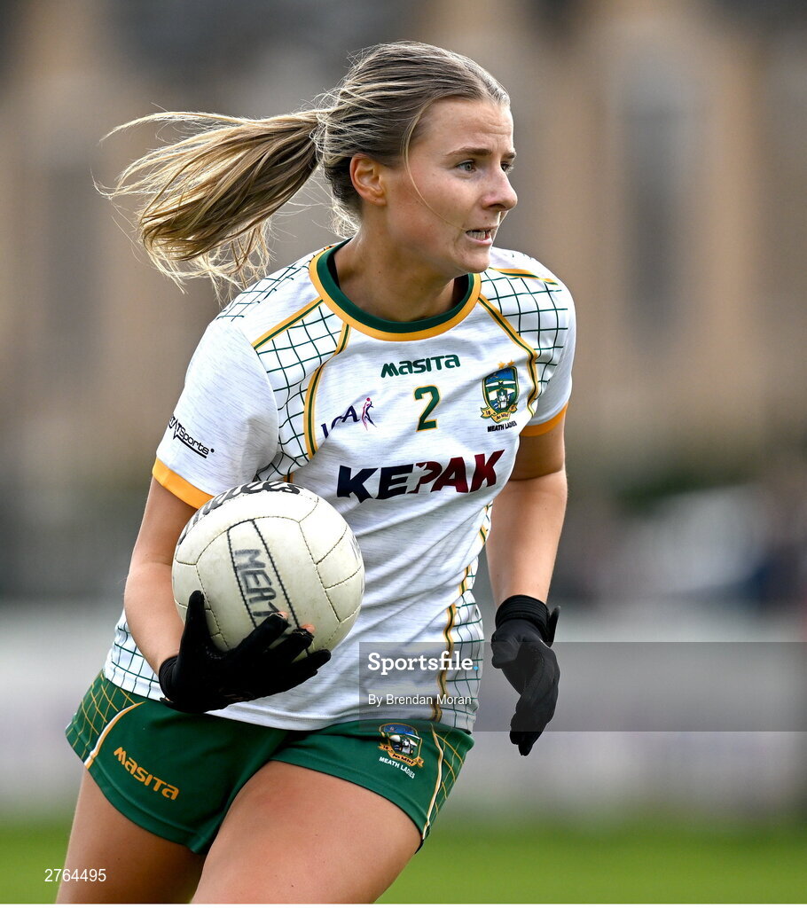 17 March 2024; Katie Newe of Meath during the Lidl LGFA National League Division 1 Round 6 match between Meath and Kerry at Donaghmore Ashbourne GAA Club in Ashbourne, Meath. Photo by Brendan Moran/Sportsfile
