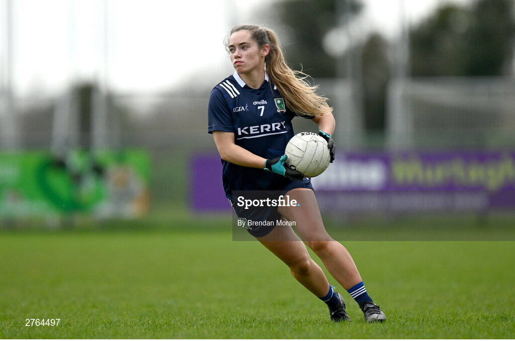 17 March 2024; Ciara McCarthy of Kerry during the Lidl LGFA National League Division 1 Round 6 match between Meath and Kerry at Donaghmore Ashbourne GAA Club in Ashbourne, Meath. Photo by Brendan Moran/Sportsfile