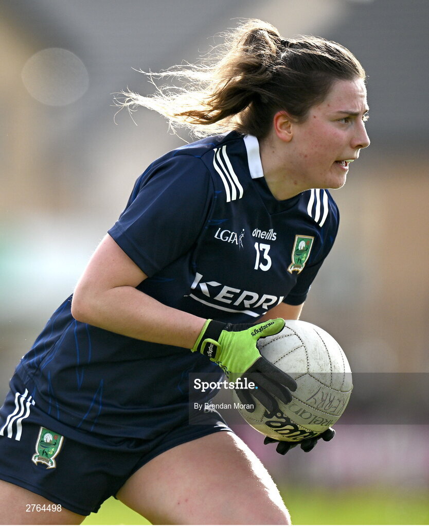 17 March 2024; Hannah O’Donoghue of Kerry during the Lidl LGFA National League Division 1 Round 6 match between Meath and Kerry at Donaghmore Ashbourne GAA Club in Ashbourne, Meath. Photo by Brendan Moran/Sportsfile