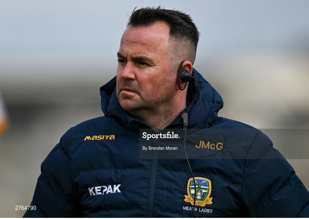 17 March 2024; Meath selector Johnny McGlynn before the Lidl LGFA National League Division 1 Round 6 match between Meath and Kerry at Donaghmore Ashbourne GAA Club in Ashbourne, Meath. Photo by Brendan Moran/Sportsfile