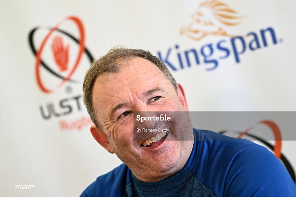 19 March 2024; Interim head coach Richie Murphy during an Ulster Rugby media conference at the Kingspan Stadium in Belfast. Photo by Ramsey Cardy/Sportsfile
