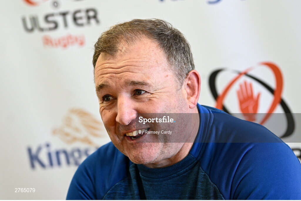 19 March 2024; Interim head coach Richie Murphy during an Ulster Rugby media conference at the Kingspan Stadium in Belfast. Photo by Ramsey Cardy/Sportsfile