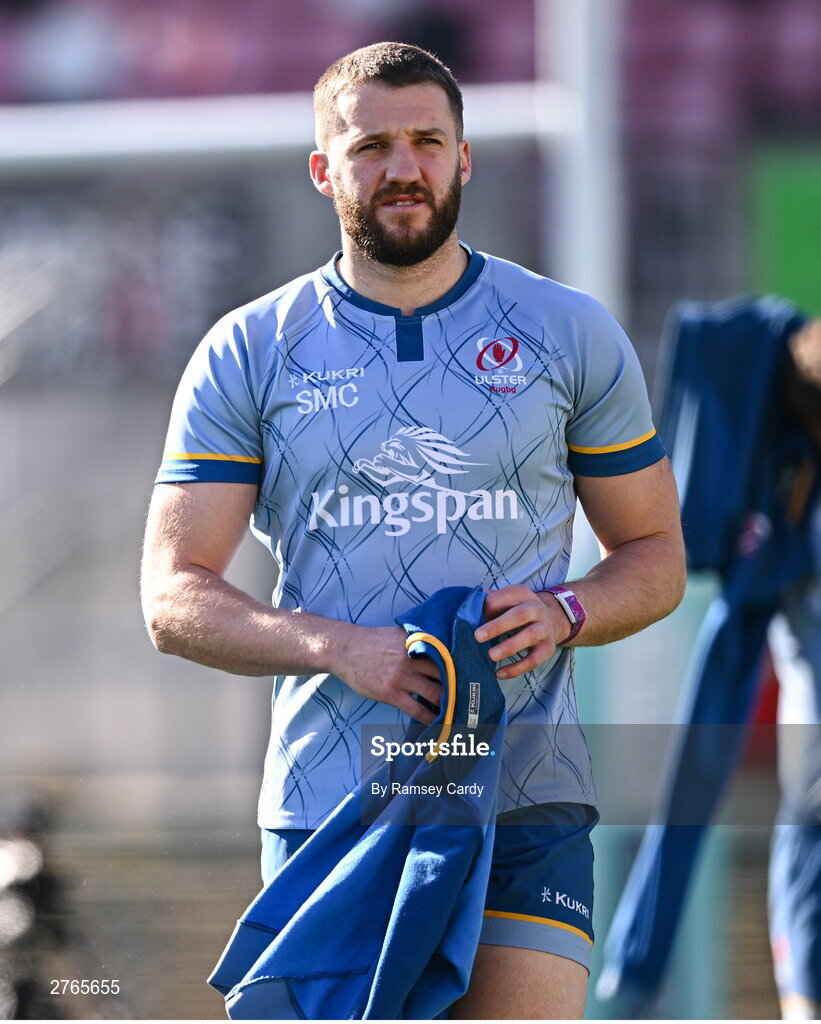 19 March 2024; Stuart McCloskey during Ulster Rugby squad training at the Kingspan Stadium in Belfast. Photo by Ramsey Cardy/Sportsfile