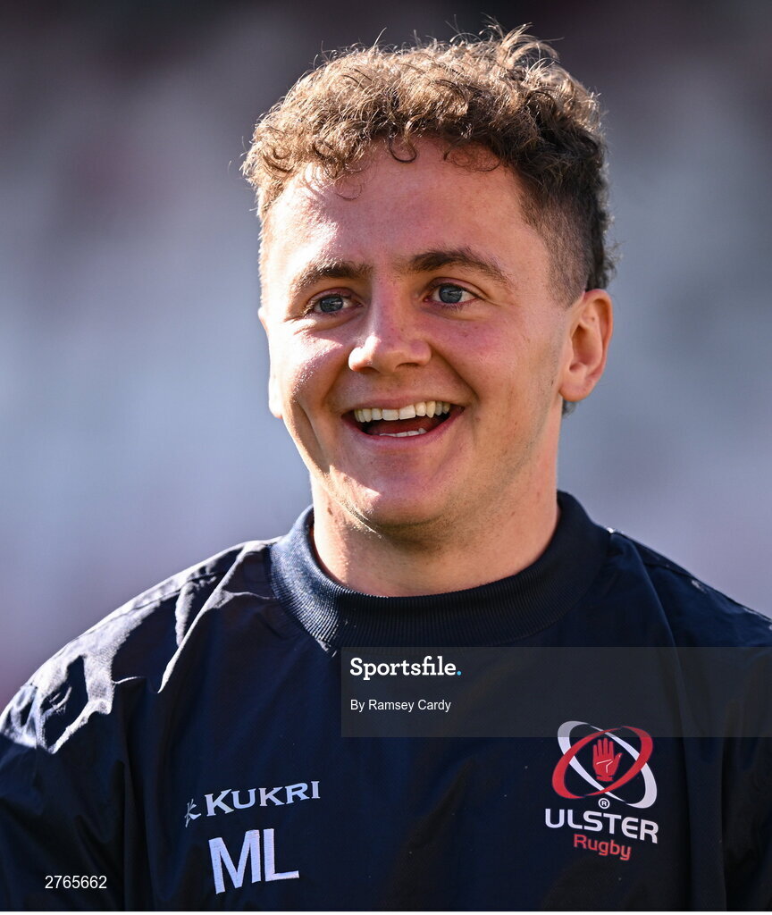 19 March 2024; Mike Lowry during Ulster Rugby squad training at the Kingspan Stadium in Belfast. Photo by Ramsey Cardy/Sportsfile