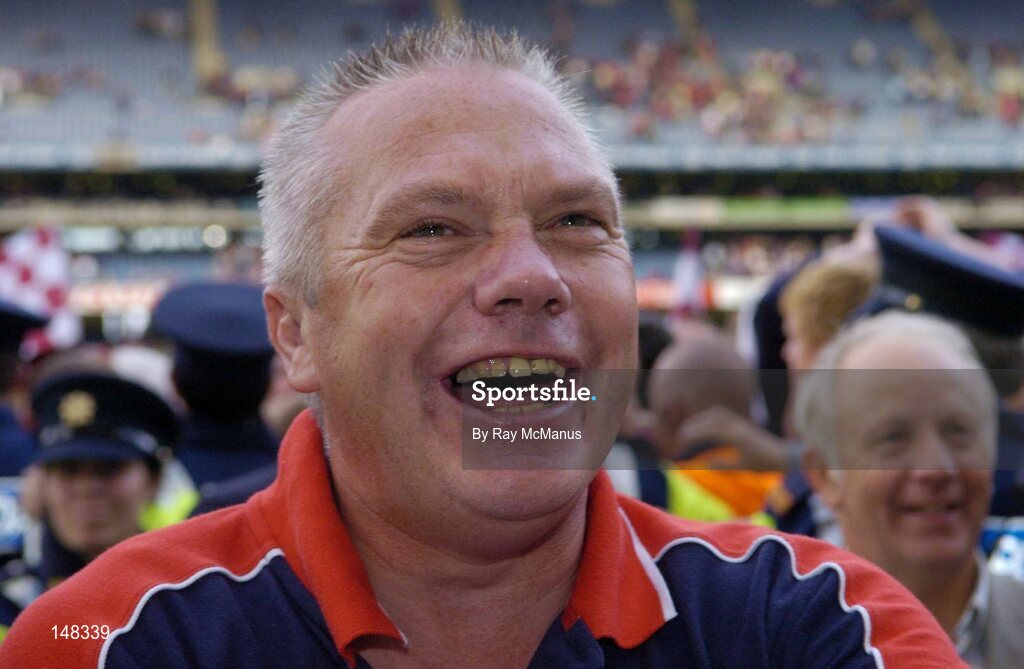 24 July 2004; Westmeath manager Paidi O Se celebrates victory over Laois. Bank of Ireland Leinster Senior Football Championship Final Replay, Westmeath v Laois, Croke Park, Dublin. Picture credit; Ray McManus / SPORTSFILE
