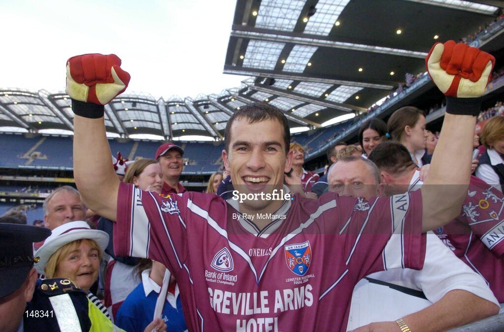 24 July 2004; Westmeath's Dessie Dolan celebrates victory over Laois. Bank of Ireland Leinster Senior Football Championship Final Replay, Westmeath v Laois, Croke Park, Dublin. Picture credit; Ray McManus / SPORTSFILE