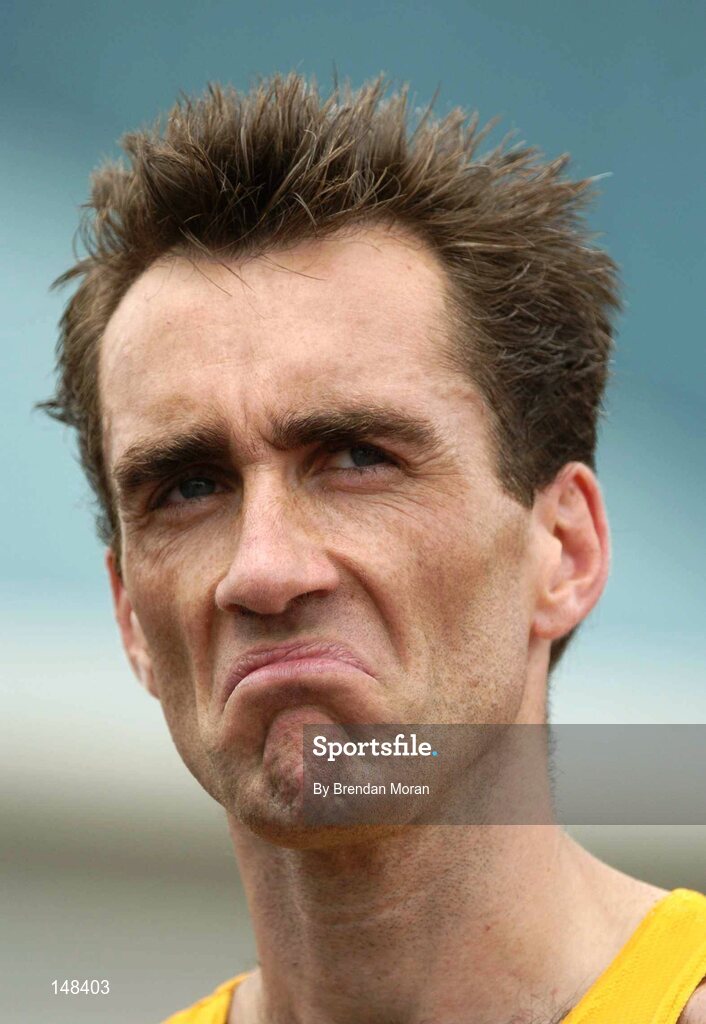 25 July 2004; Mark Carroll, Leevale AC, after his victory in the Men's 500m Final. AAI Senior Track and Field Championships, Morton Stadium, Santry, Dublin. Picture credit; Brendan Moran / SPORTSFILE