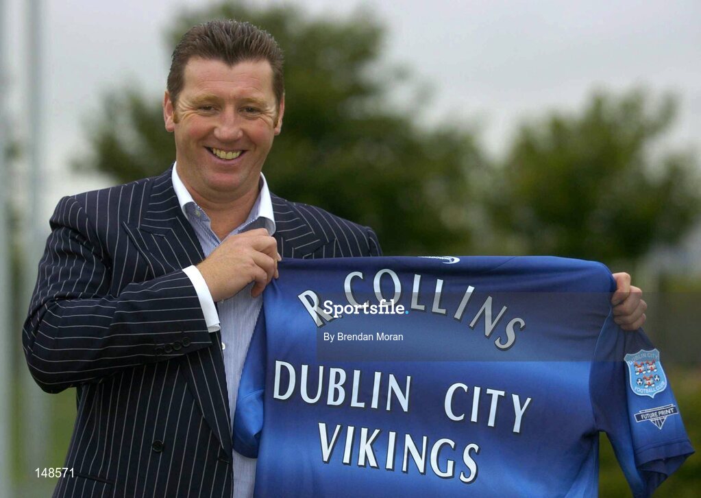26 July 2004; Roddy Collins, who was announced as the new manager of Dublin City FC. Picture credit; Brendan Moran / SPORTSFILE
