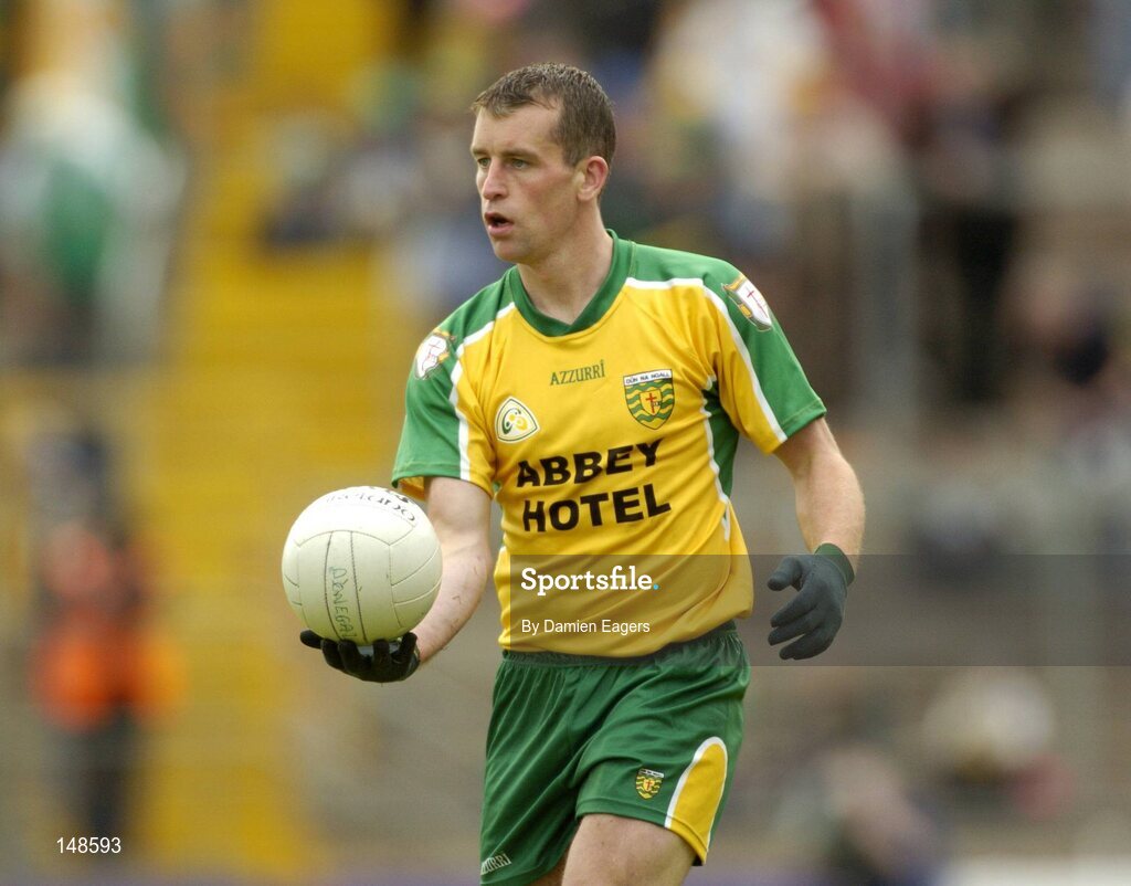 24 July 2004; Barry Monaghan, Donegal. Bank of Ireland Senior Football Championship Qualifier, Round 4, Fermanagh v Donegal, Tighernach's Park, Clones. Co. Monaghan. Picture credit; Damien Eagers / SPORTSFILE